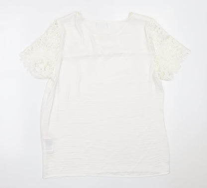 Womens UK Size M VILA Ivory Basic Blouse