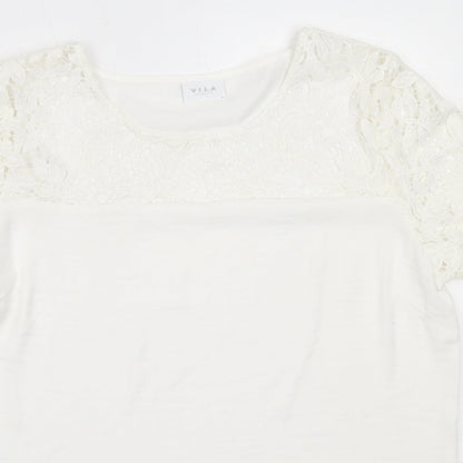 Womens UK Size M VILA Ivory Basic Blouse