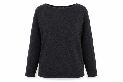 Bonmarché Womens Black Round Neck Viscose Pullover Jumper Size L