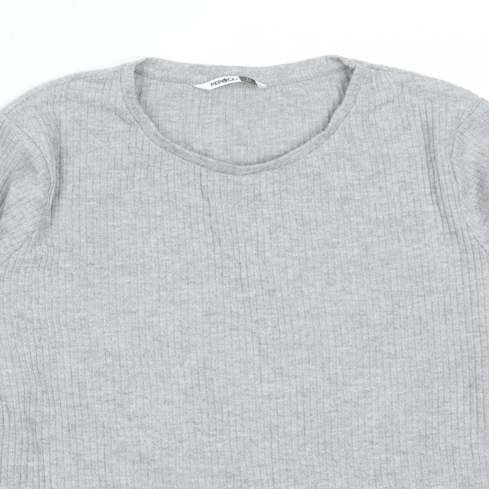 Womens UK Size 14 Pep&Co Grey Pullover Jumper