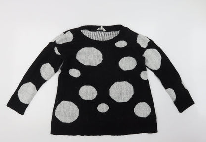 Womens UK Size M Peacocks Black Pullover Jumper