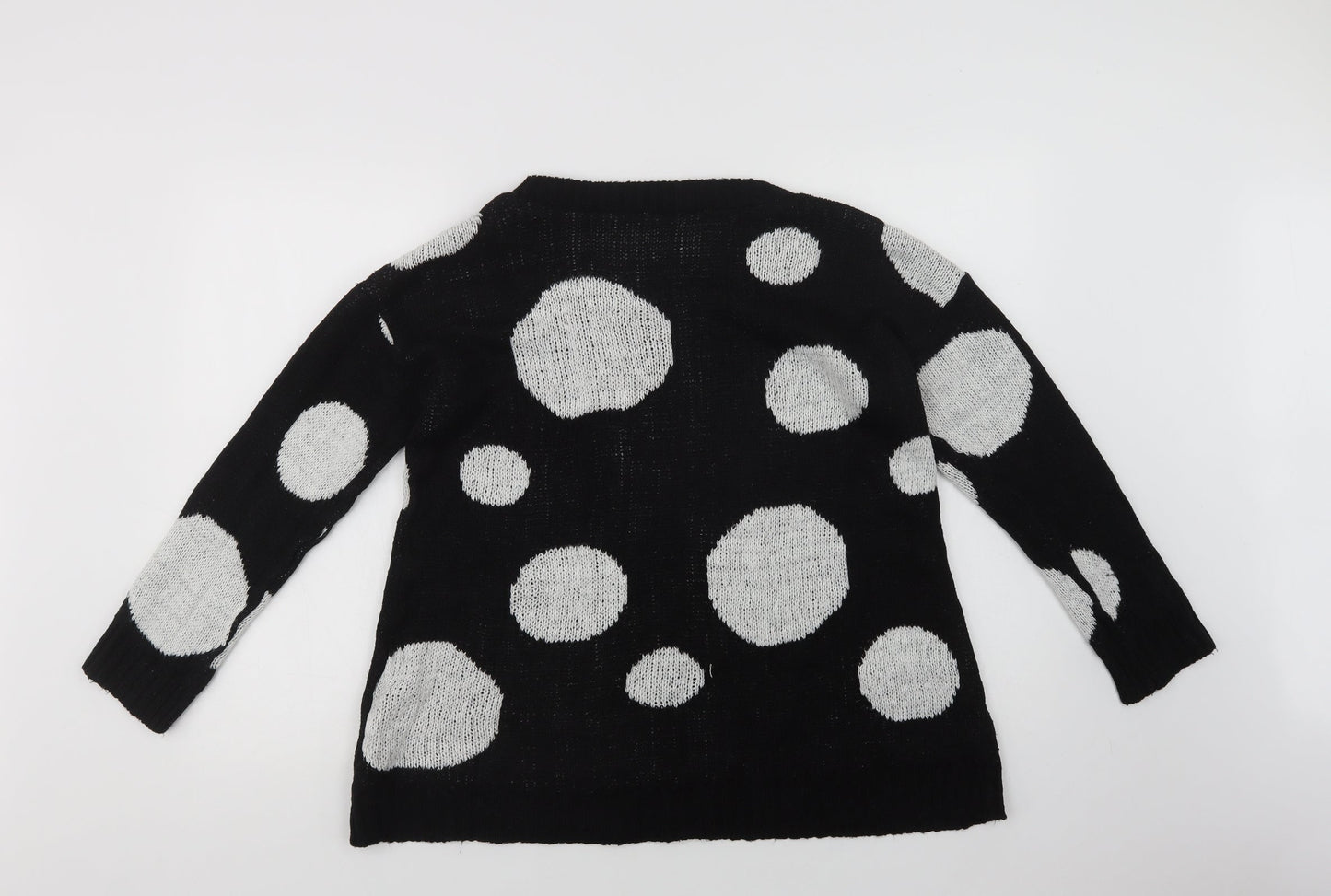 Womens UK Size M Peacocks Black Pullover Jumper