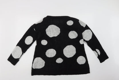 Womens UK Size M Peacocks Black Pullover Jumper