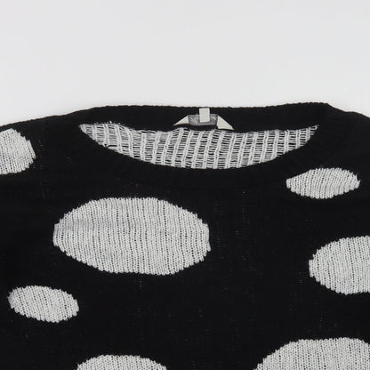 Womens UK Size M Peacocks Black Pullover Jumper