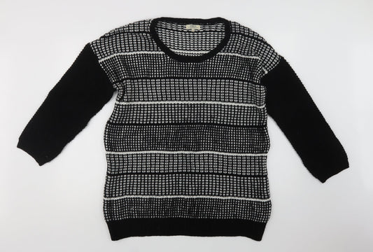Womens UK Size 14 Papaya Black Pullover Jumper