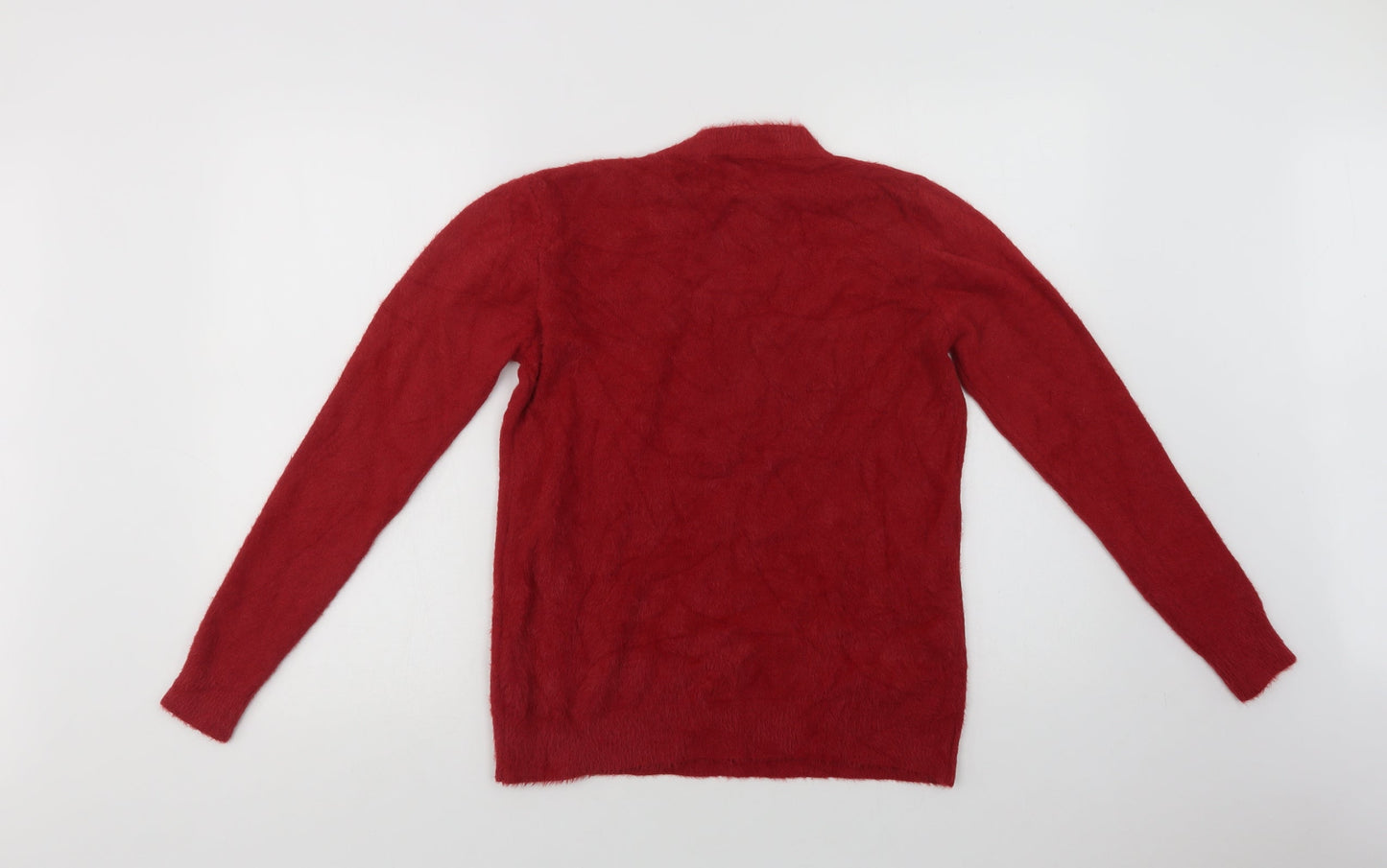 Womens UK Size M Preworn Red Shrug Jumper