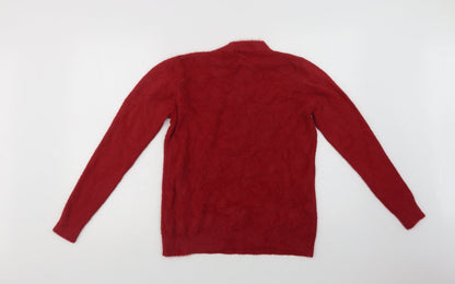 Womens UK Size M Preworn Red Shrug Jumper