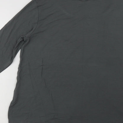 Womens UK Size M Rainbow Grey Basic Blouse