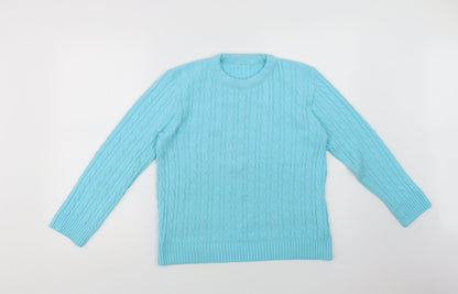 Womens UK Size M Preworn Blue Pullover Jumper