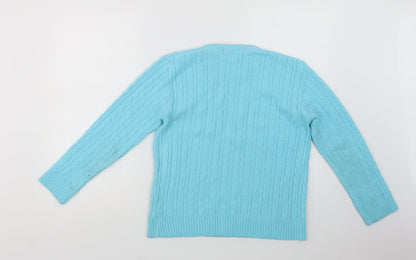 Womens UK Size M Preworn Blue Pullover Jumper