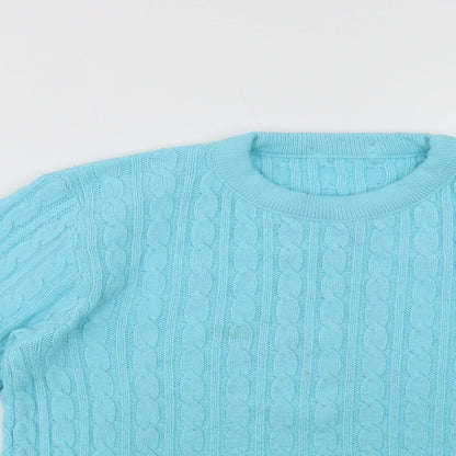 Womens UK Size M Preworn Blue Pullover Jumper