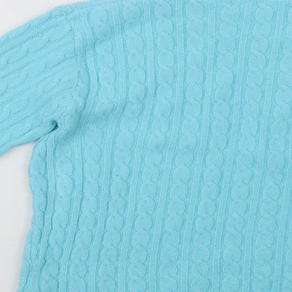 Womens UK Size M Preworn Blue Pullover Jumper