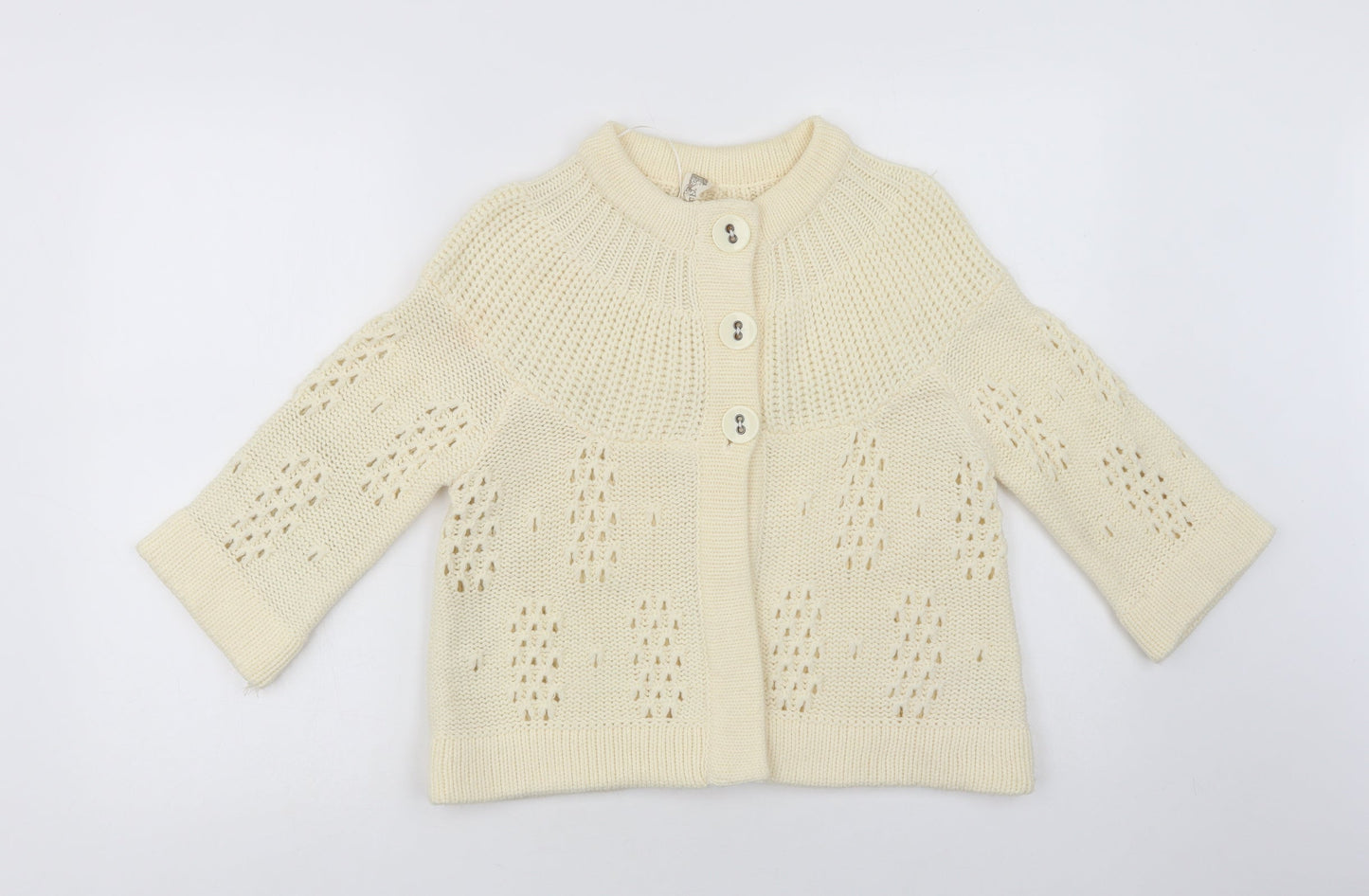 Womens UK Size 14 E-vie Ivory Cardigan Jumper