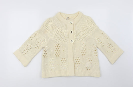 Womens UK Size 14 E-vie Ivory Cardigan Jumper