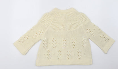Womens UK Size 14 E-vie Ivory Cardigan Jumper