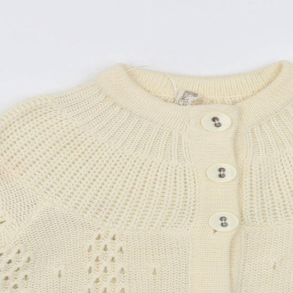 Womens UK Size 14 E-vie Ivory Cardigan Jumper