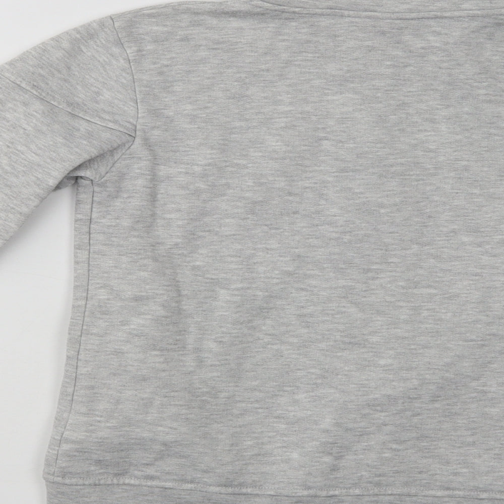 LA Gear Girls Grey  Polyester Full Zip Sweatshirt Size 9-10 Years  Zip