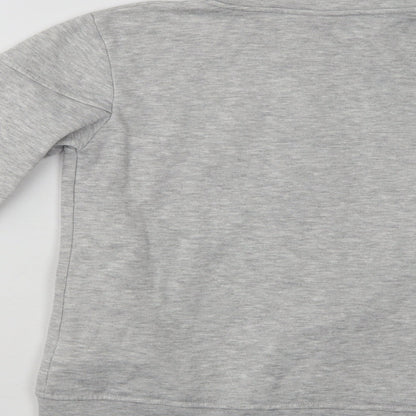 LA Gear Girls Grey  Polyester Full Zip Sweatshirt Size 9-10 Years  Zip