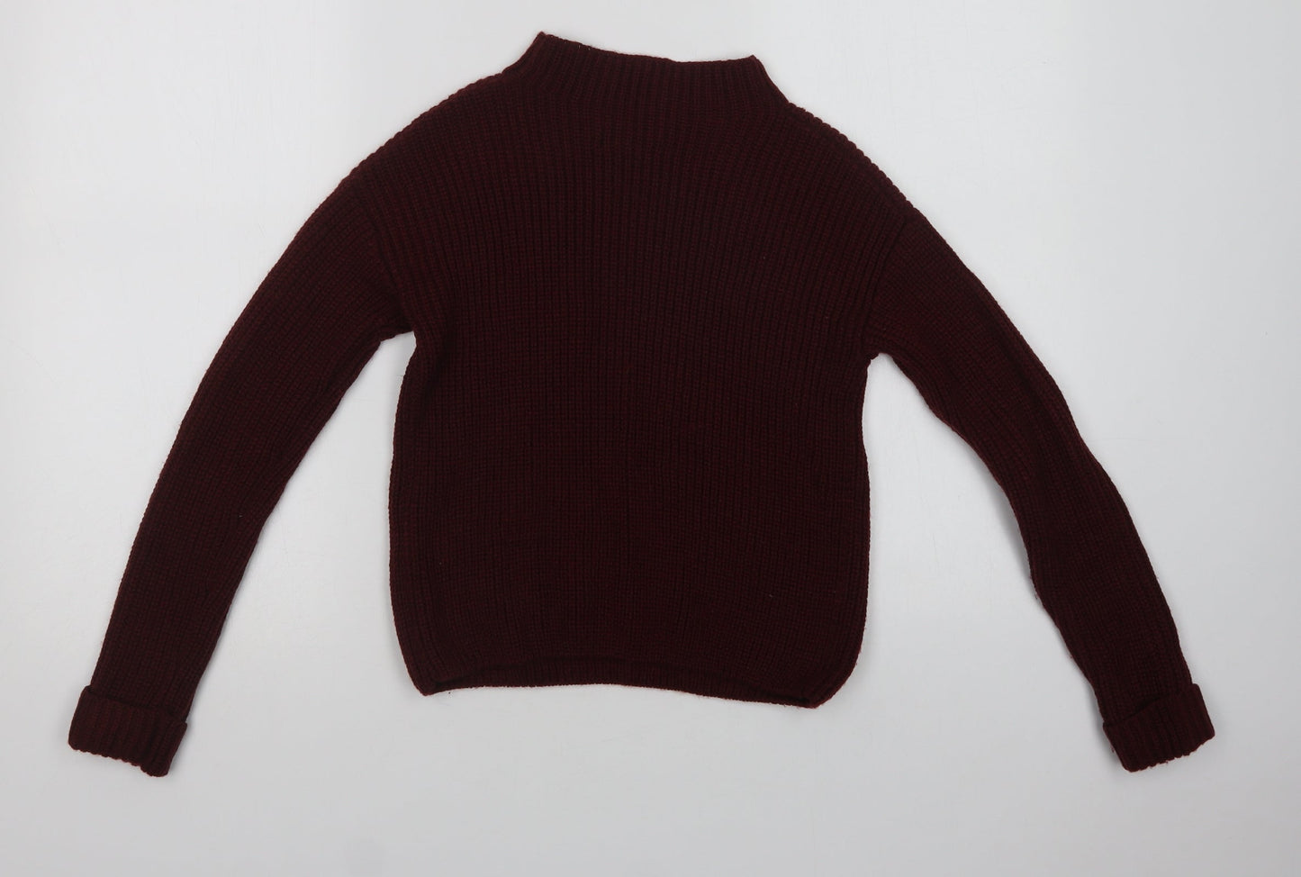 Primark Womens Purple Mock Neck  Acrylic Pullover Jumper Size 8