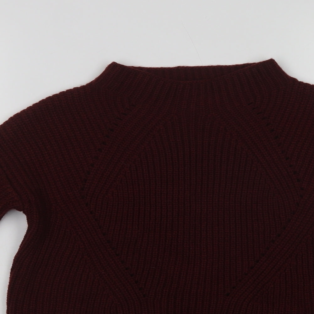 Primark Womens Purple Mock Neck  Acrylic Pullover Jumper Size 8