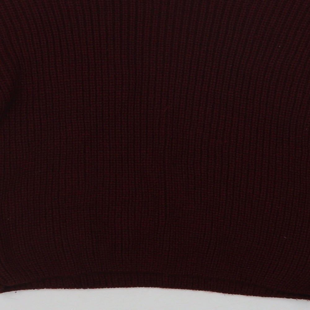 Primark Womens Purple Mock Neck  Acrylic Pullover Jumper Size 8