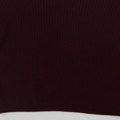 Primark Womens Purple Mock Neck  Acrylic Pullover Jumper Size 8