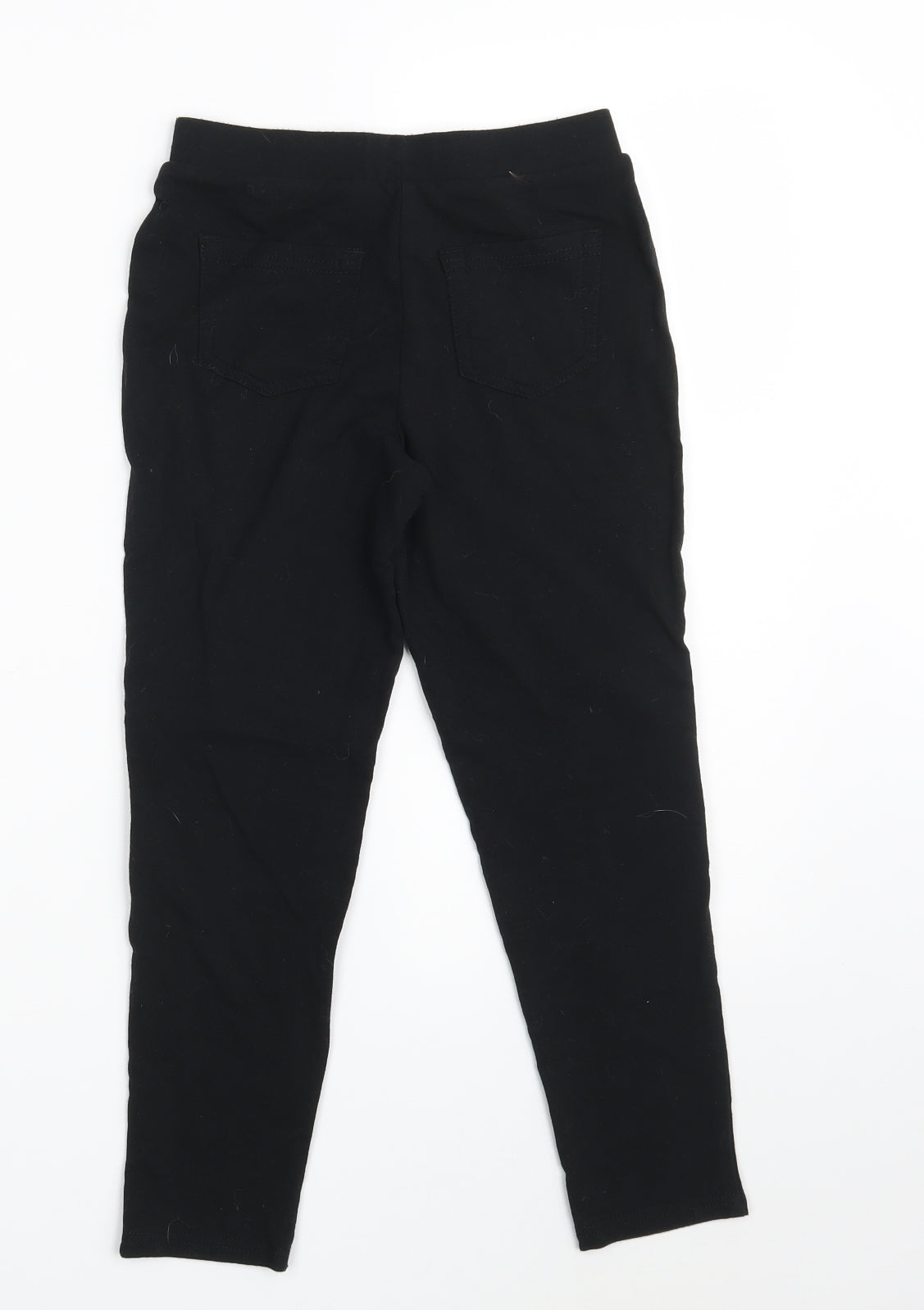 Matalan Girls Black  Cotton Jogger Trousers Size 9 Months L20 in Slim  - Leggings