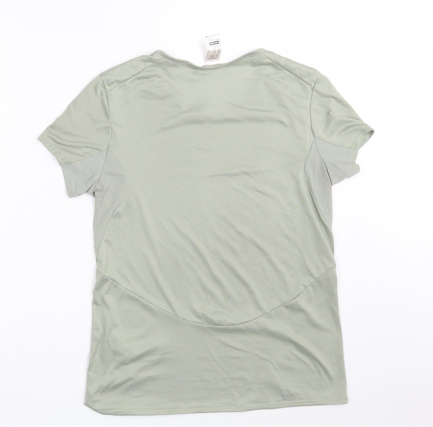 Quechua Womens Green  Nylon Basic Casual Size S Round Neck