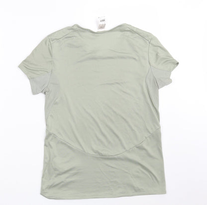 Quechua Womens Green  Nylon Basic Casual Size S Round Neck