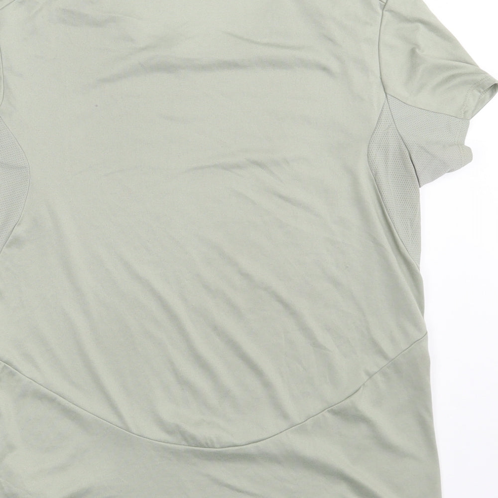 Quechua Womens Green  Nylon Basic Casual Size S Round Neck
