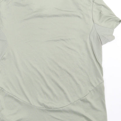 Quechua Womens Green  Nylon Basic Casual Size S Round Neck
