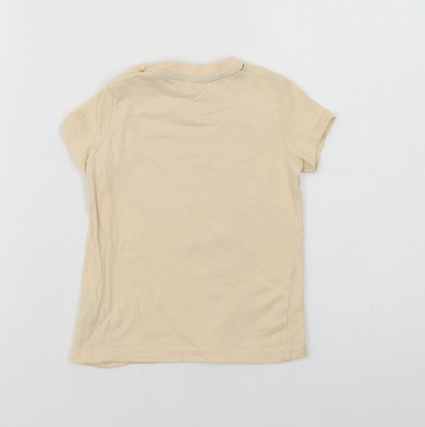 Disney Baby Baby Beige  Cotton Basic T-Shirt Size 3-6 Months Crew Neck Snap - The Lion King