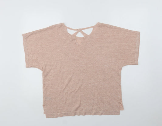 Womens UK Size 14 Marks Pink Basic Blouse