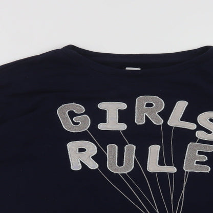 Gap Girls Blue  Cotton Pullover Sweatshirt Size 12 Years   - Girls Rule