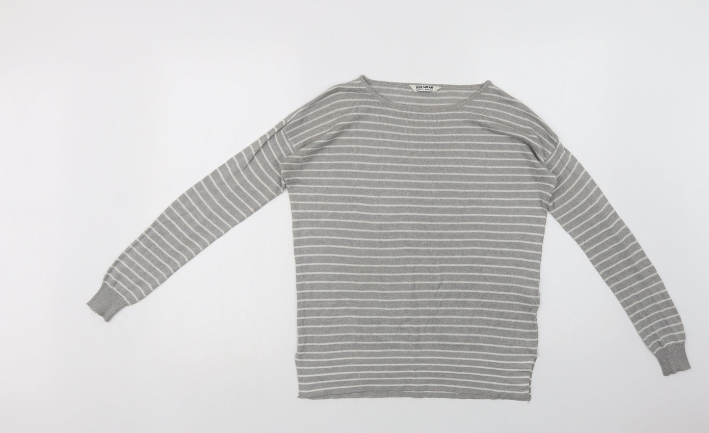 Womens UK Size S Pull & Bear Grey Pullover Jumper