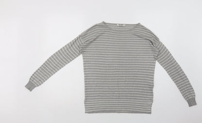 Womens UK Size S Pull & Bear Grey Pullover Jumper