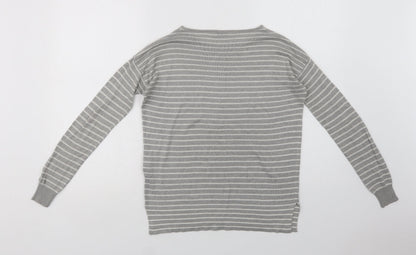 Womens UK Size S Pull & Bear Grey Pullover Jumper