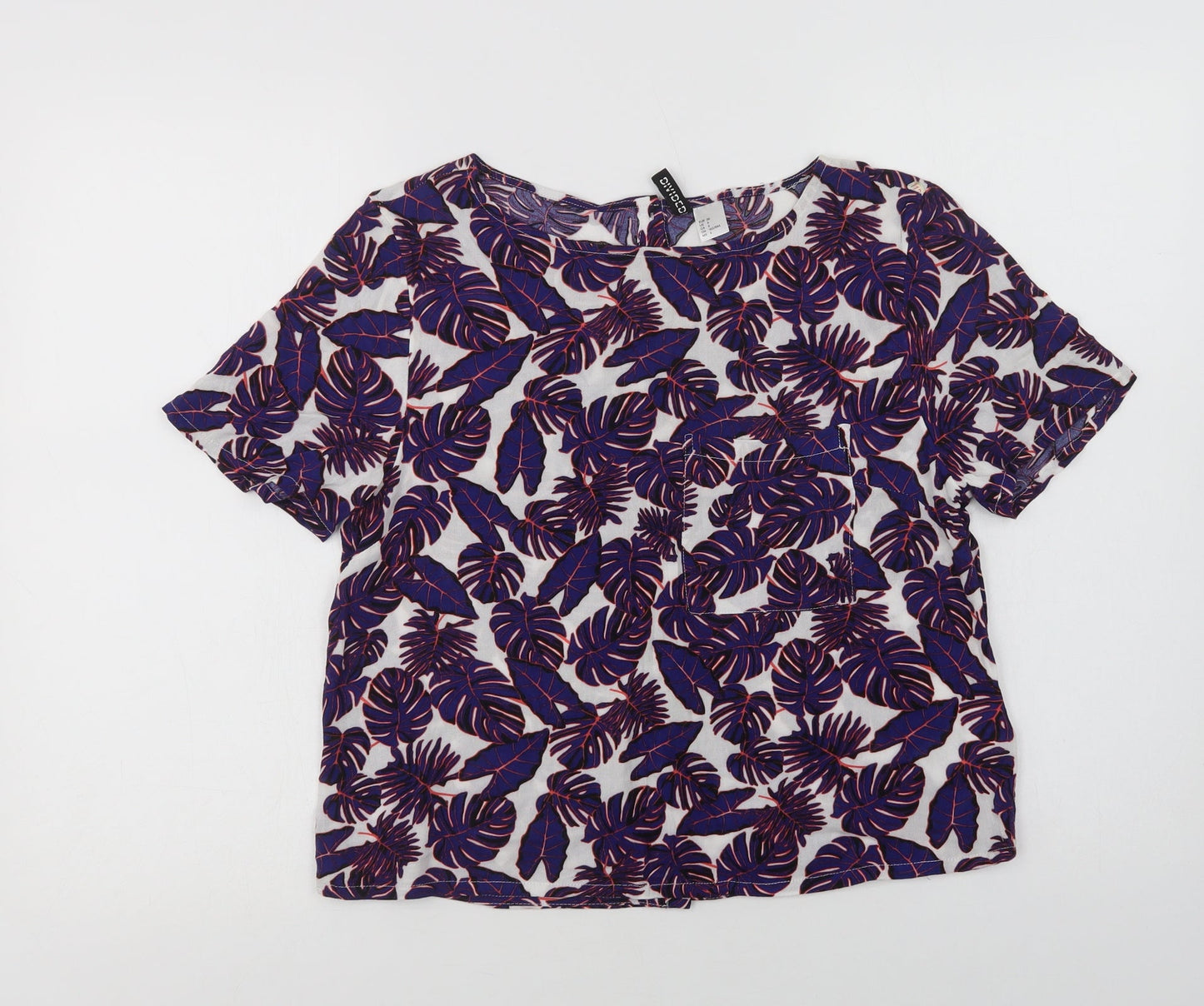 Womens UK Size 8 H&M Purple Basic Blouse
