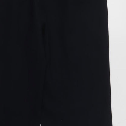 F&F Womens Blue  Polyester Dress Pants Trousers Size 12 L27 in Regular Hook & Loop