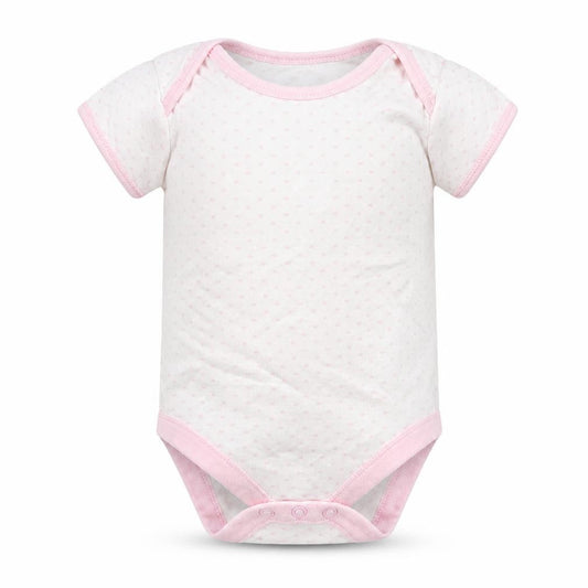 George Baby White Polka Dot Cotton Romper One-Piece Size 6-9 Months  Snap