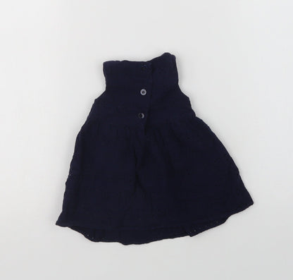 NEXT Baby Blue  Cotton A-Line  Size 0-3 Months  Collared Button
