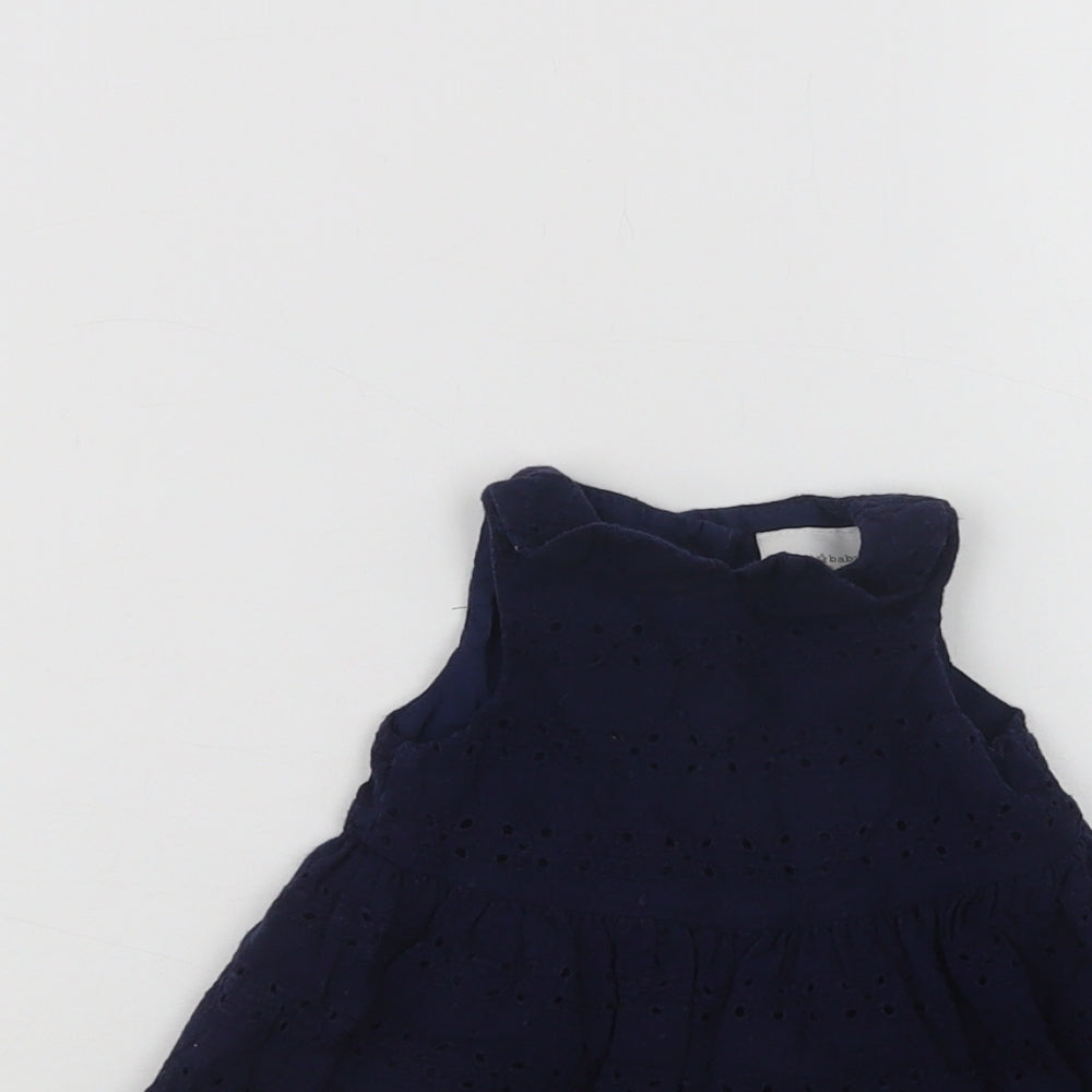 NEXT Baby Blue  Cotton A-Line  Size 0-3 Months  Collared Button