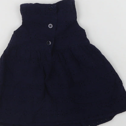 NEXT Baby Blue  Cotton A-Line  Size 0-3 Months  Collared Button