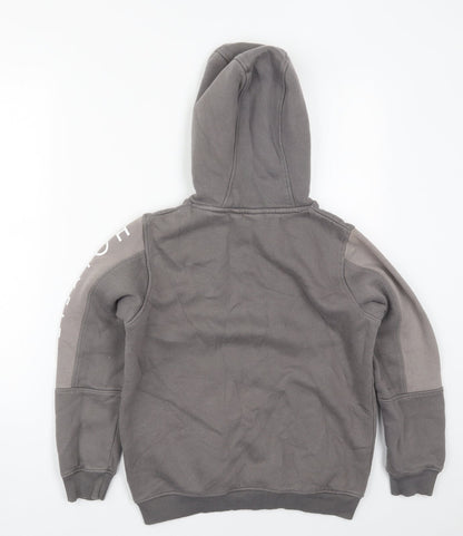 Hollyfield Girls Grey  Cotton Pullover Hoodie Size 10-11 Years  Pullover