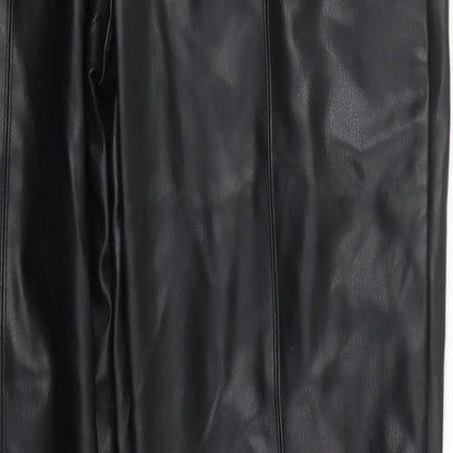 Preworn Mens Black  Polyurethane Trousers  Size 29 in L32 in Regular Button