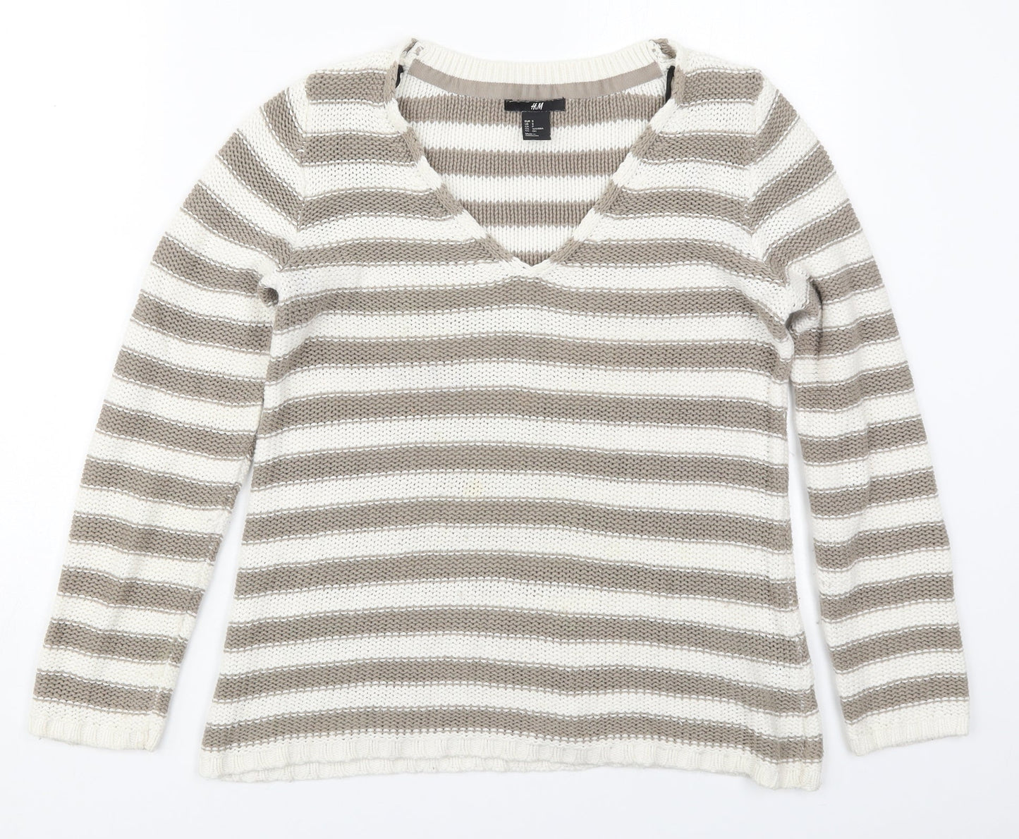Womens UK Size S H&M Beige Pullover Jumper