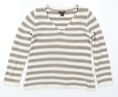 Womens UK Size S H&M Beige Pullover Jumper