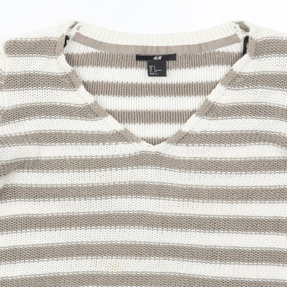 Womens UK Size S H&M Beige Pullover Jumper