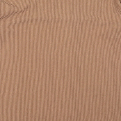 Stylewise Womens Brown  Polyester Basic T-Shirt Size 10 Round Neck
