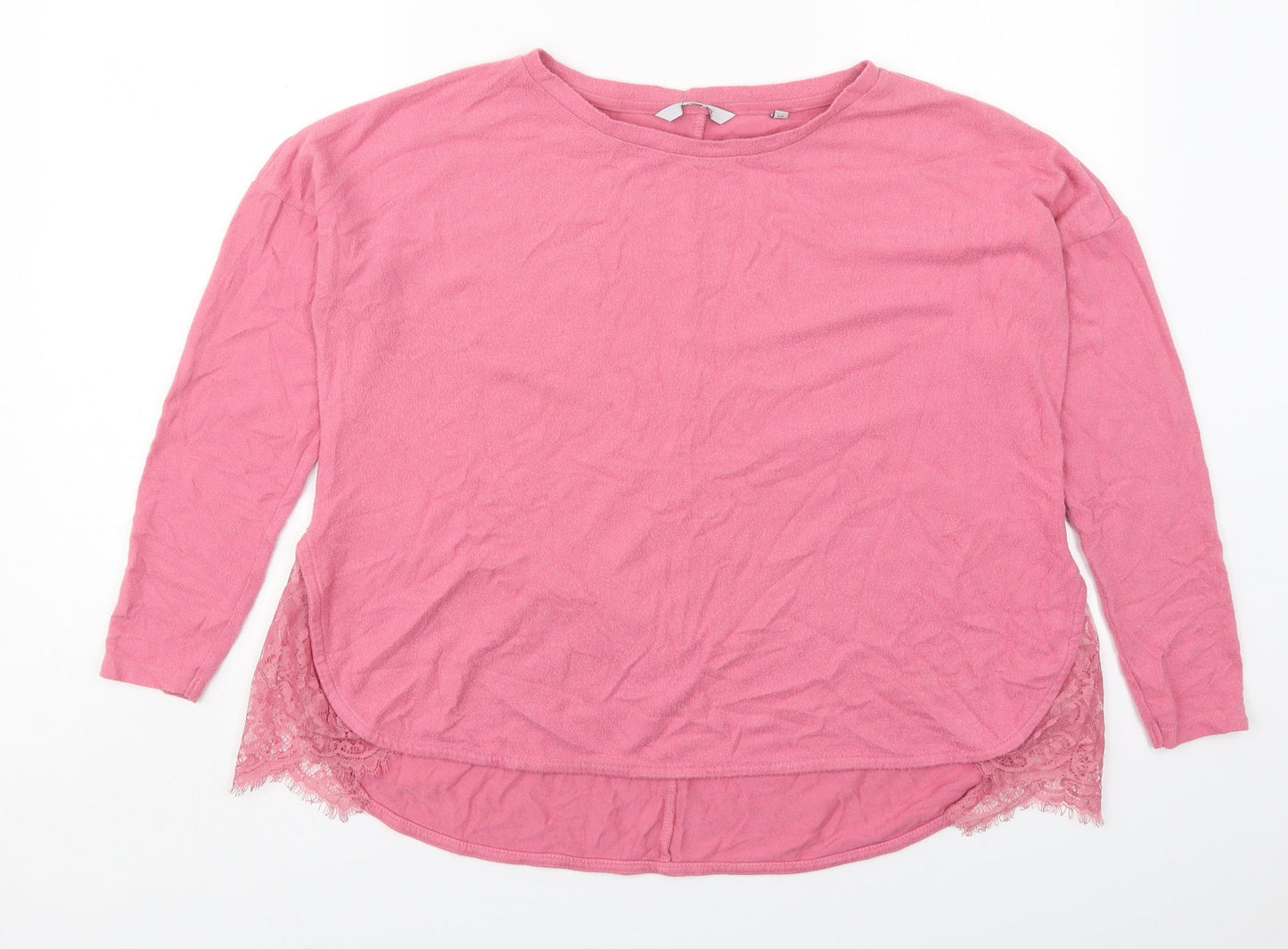 Womens UK Size 10 Preworn Pink Basic T-Shirt